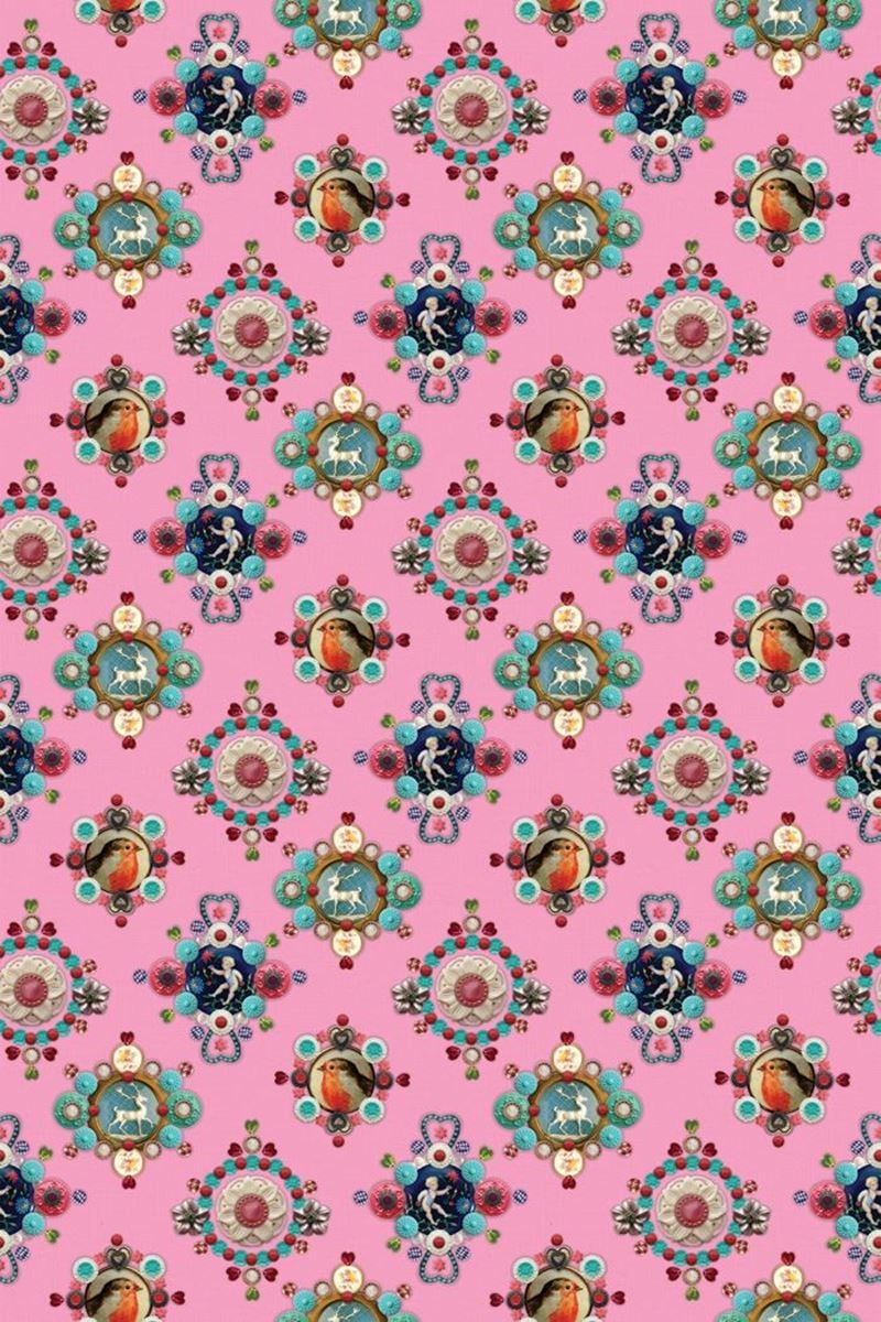 Pip Studio Ruby Robin wallpower pink