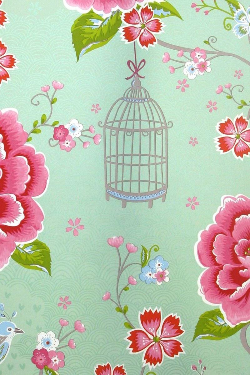 Pip Studio Birds in Paradise Vliestapete Grün
