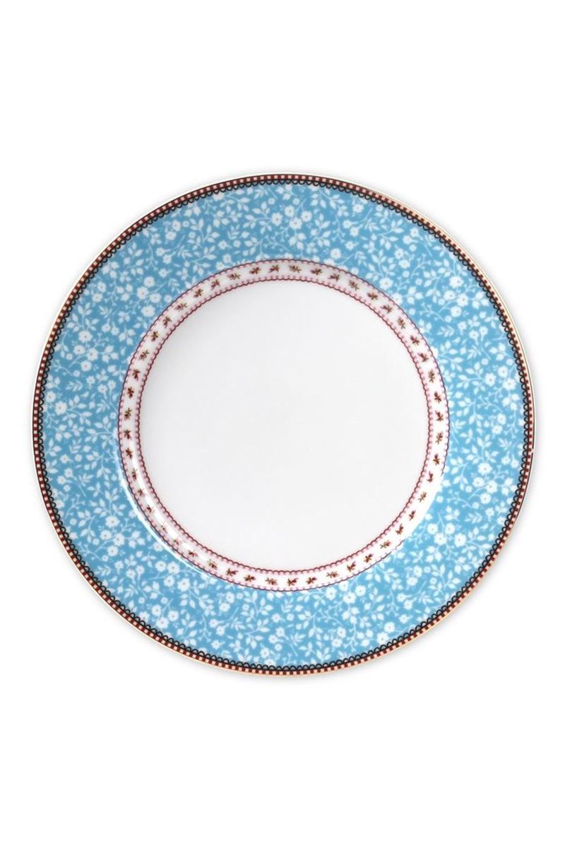 Floral dinner plate blue 26,5 cm
