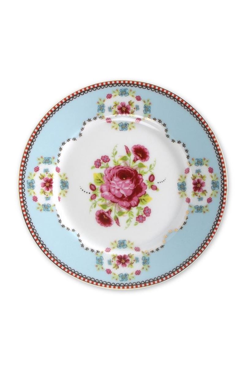 Floral Pastry Plate blue 17 cm