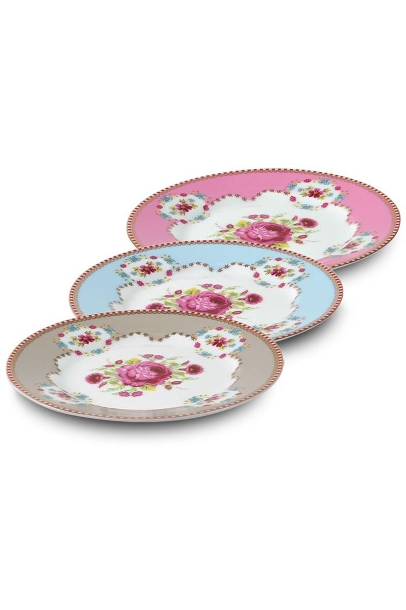 Floral Pastry Plate khaki 17 cm
