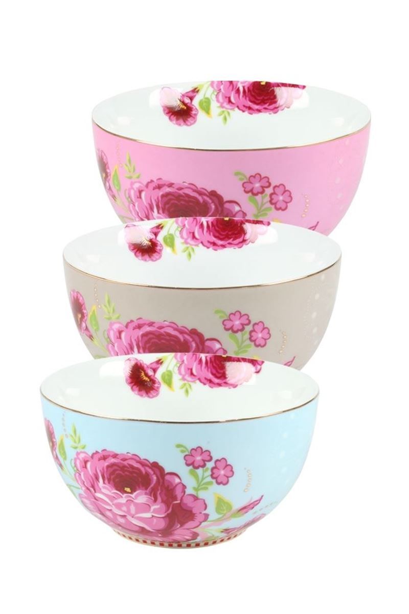 S Floral bowl pink