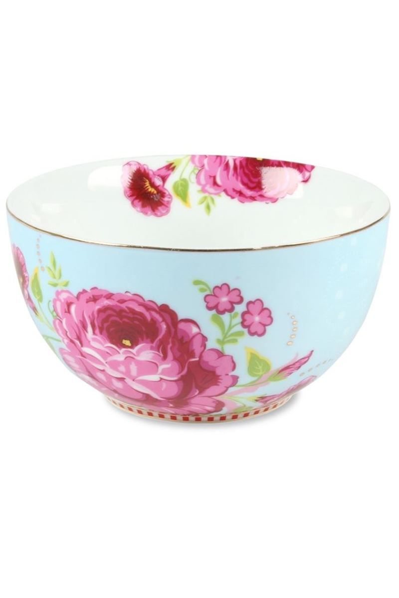 Floral kom S blauw