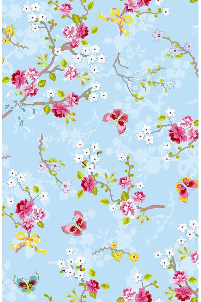 Pip Studio Chinese Rose Non-Woven Wallpaper Light Blue