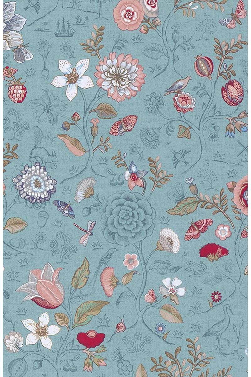 Pip Studio Spring to Life Non-Woven Wallpaper Sea Blue