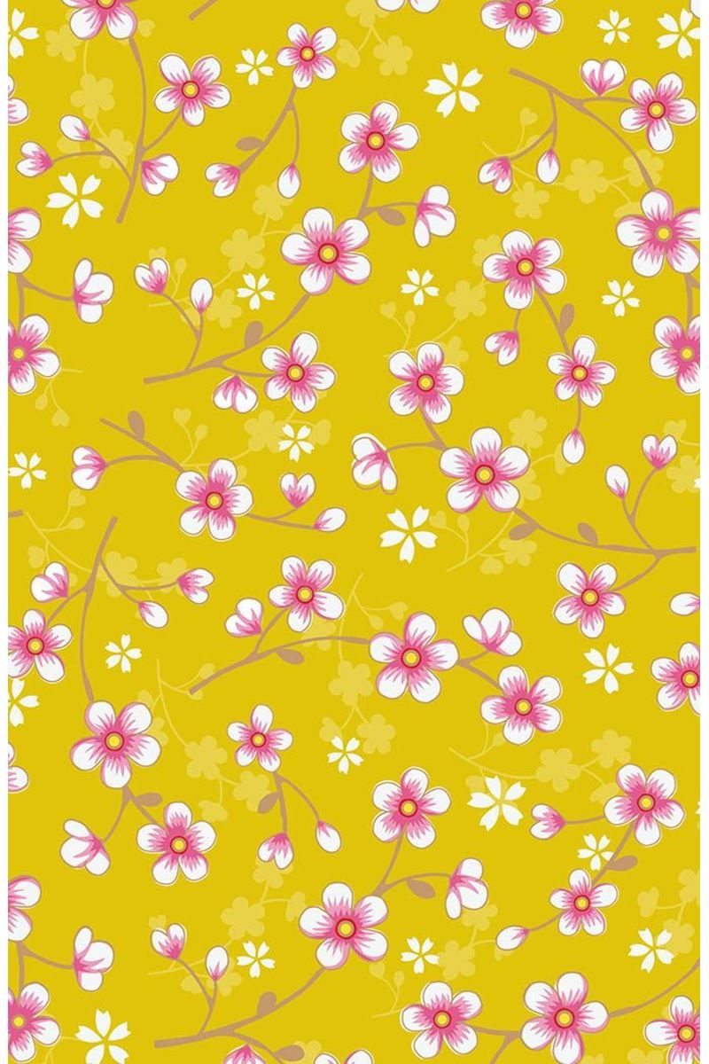 Pip Studio Cherry Blossom Non-Woven Wallpaper Yellow