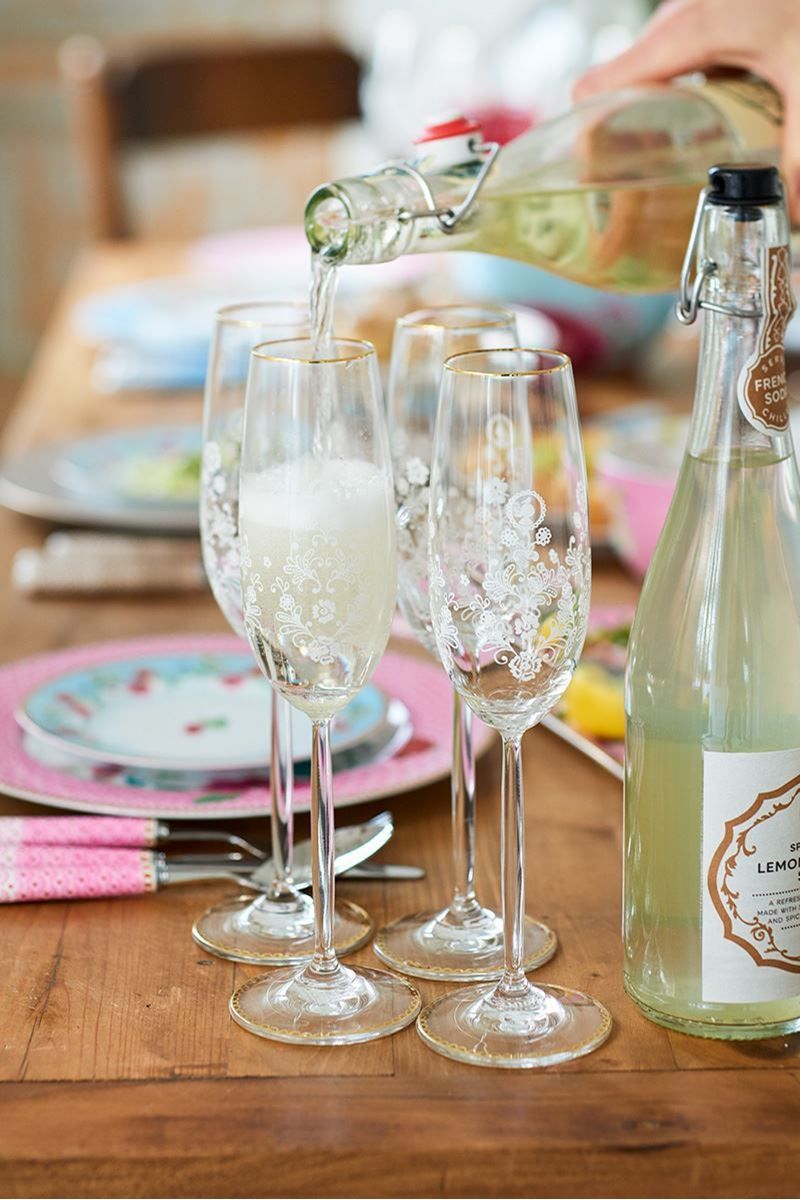 Patterned champagne 2025 flutes