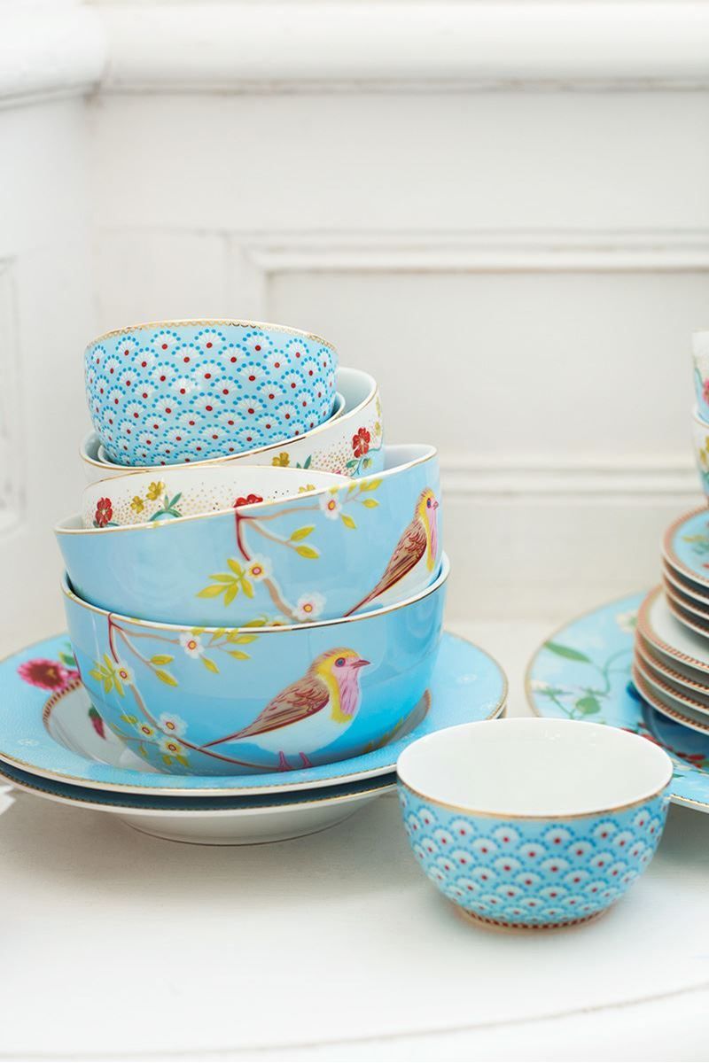 Floral Bowl Early Bird 15 cm Blue
