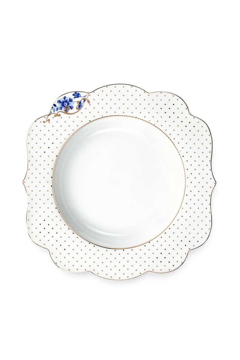 Royal White Soepbord 23,5 cm Golden Dots