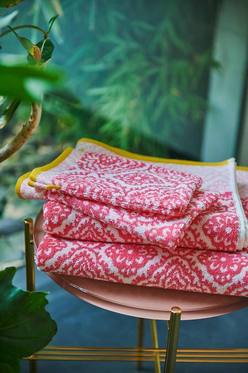 Wash cloth Jacquard Check Dark pink 16x22 cm