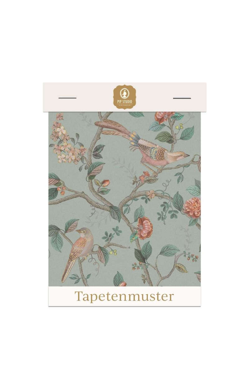 Tapetenmuster Good Nightingale Hellblau/Grau