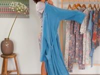Naomi Kimono Petite Sumo Stripe Blau