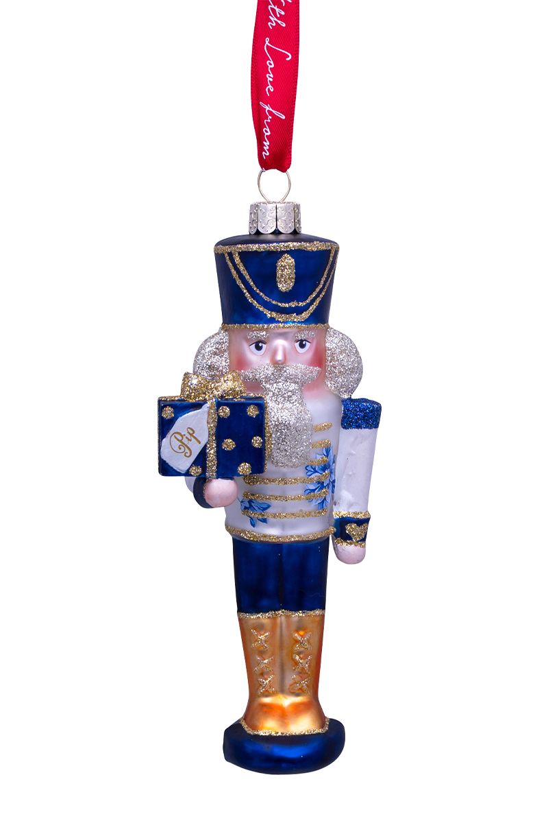 Ornament Glass Nutcracker 16 cm