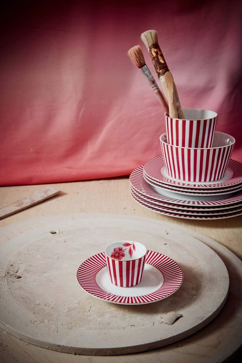 Royal Stripes Egg Cup Dark Pink