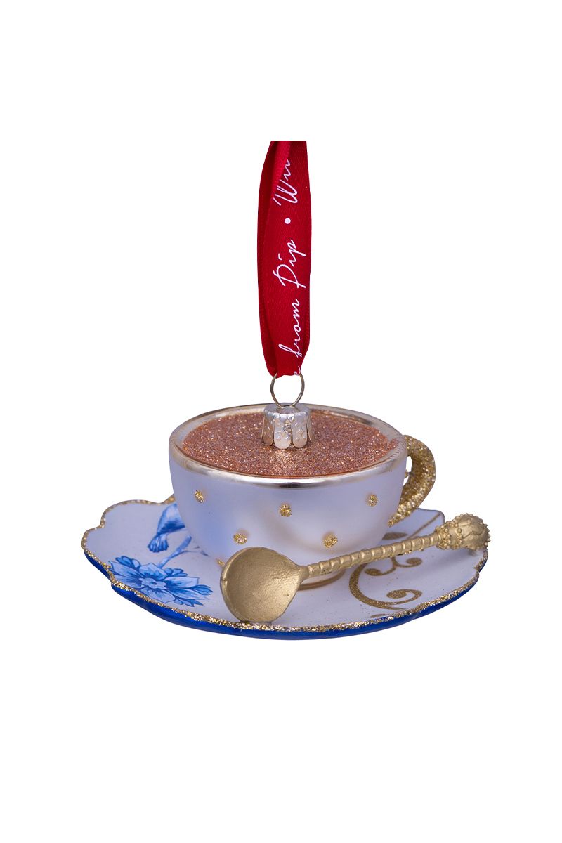 Weihnachtskugel Glas Tee Tasse 4 cm