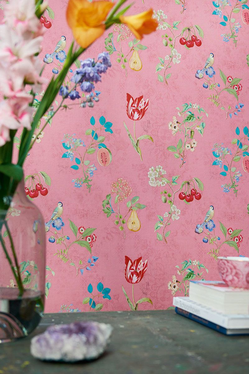 Pip Studio Cherry Pip Vliestapete Rosa