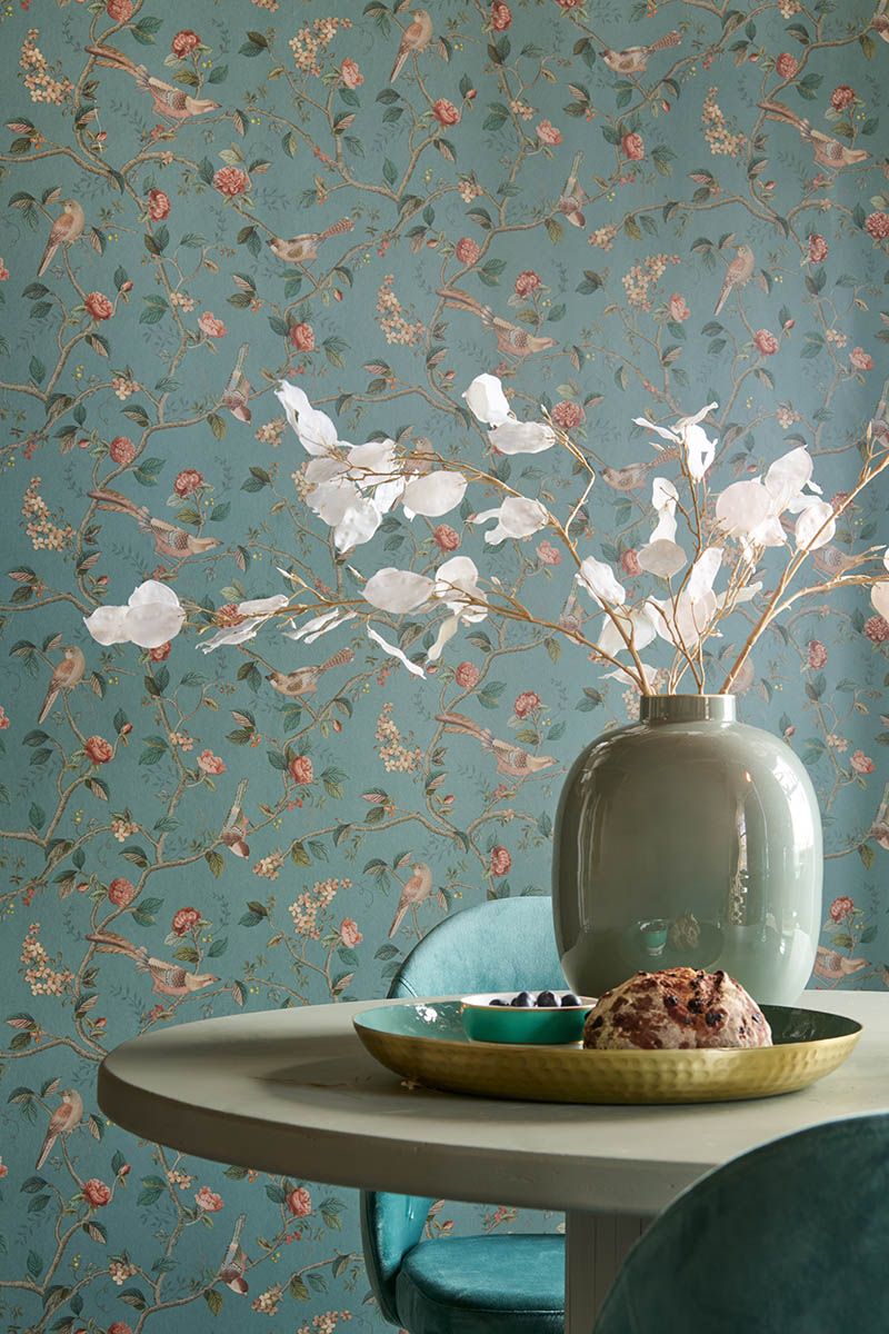 Pip Studio Good Nightingale Non-Woven Wallpaper Petrol