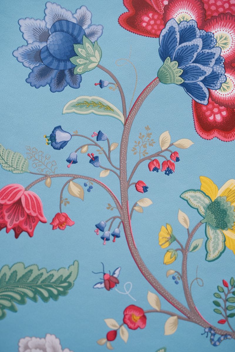 Pip Studio Floral Fantasy Vliestapete Hellblau