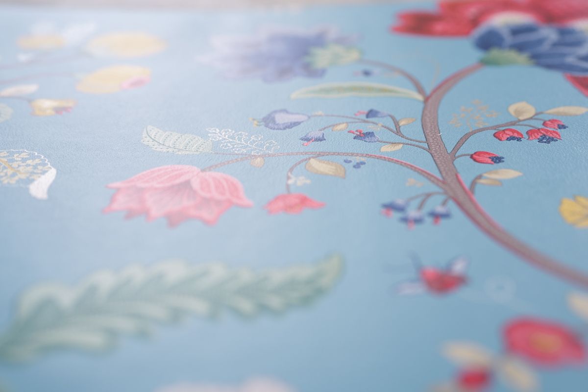 Pip Studio Floral Fantasy Vliestapete Hellblau