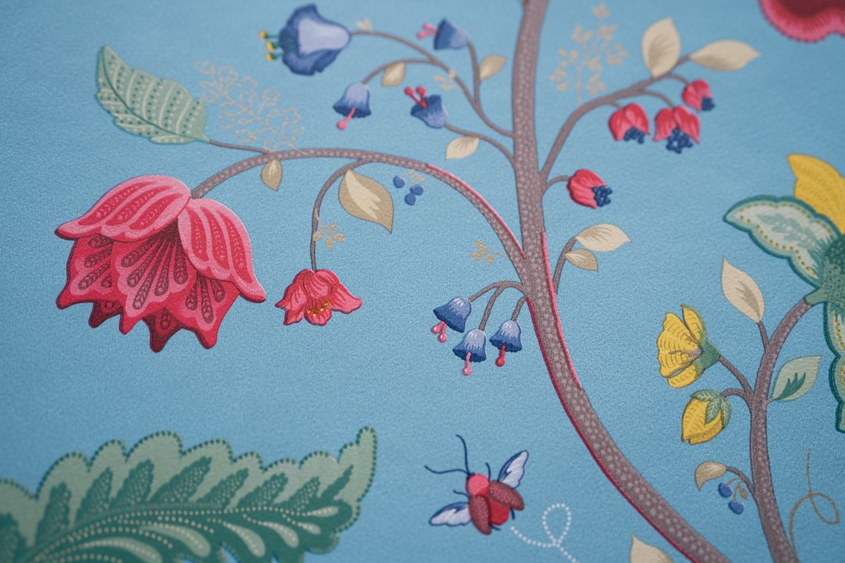 Pip Studio Floral Fantasy Vliestapete Hellblau