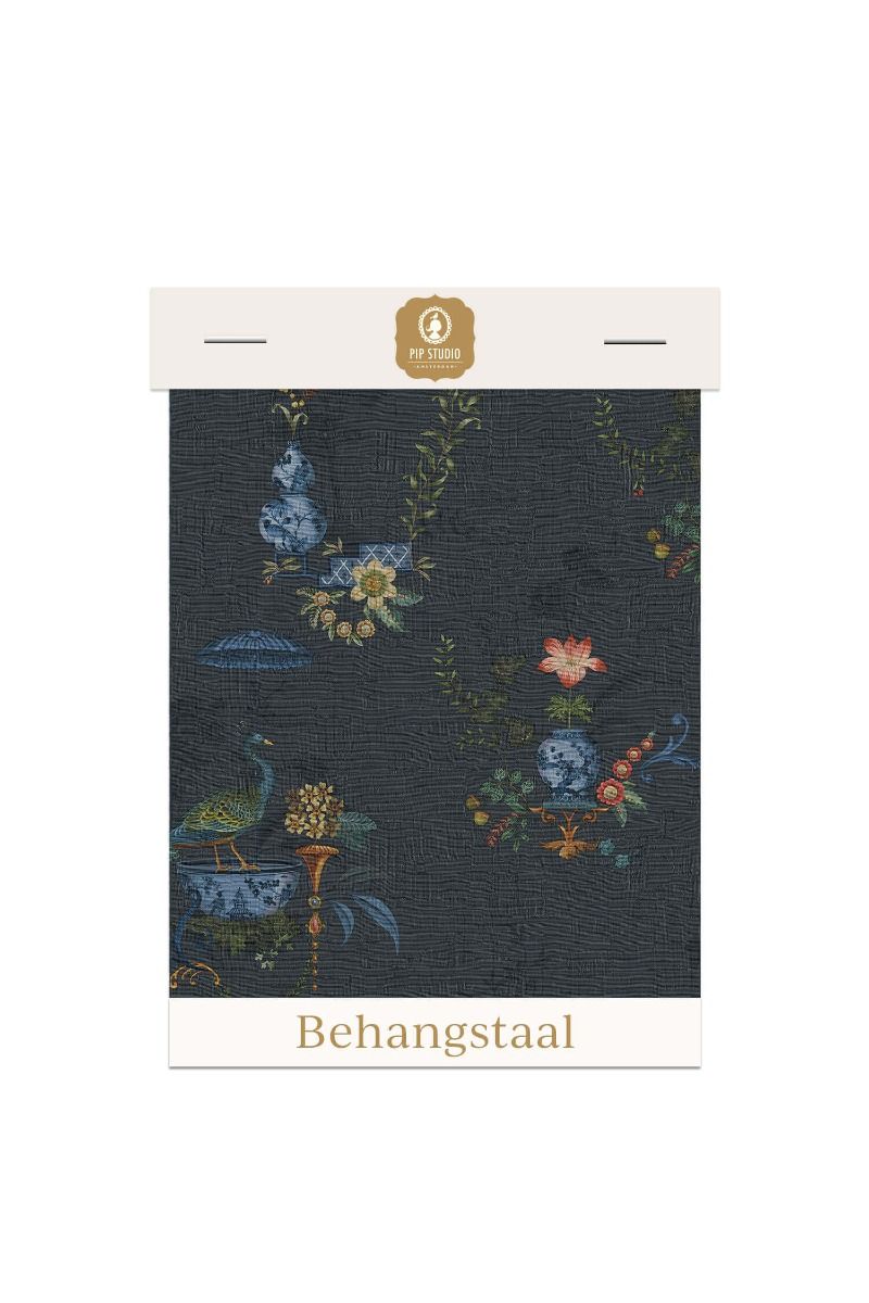 Behangstaal Chinese Porcelain Donker Blauw