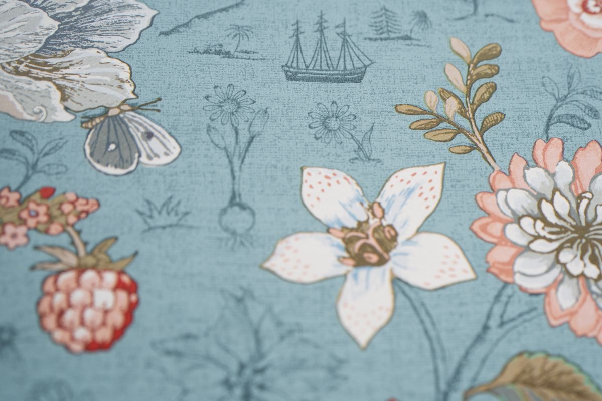 Pip Studio Spring to Life Non-Woven Wallpaper Sea Blue