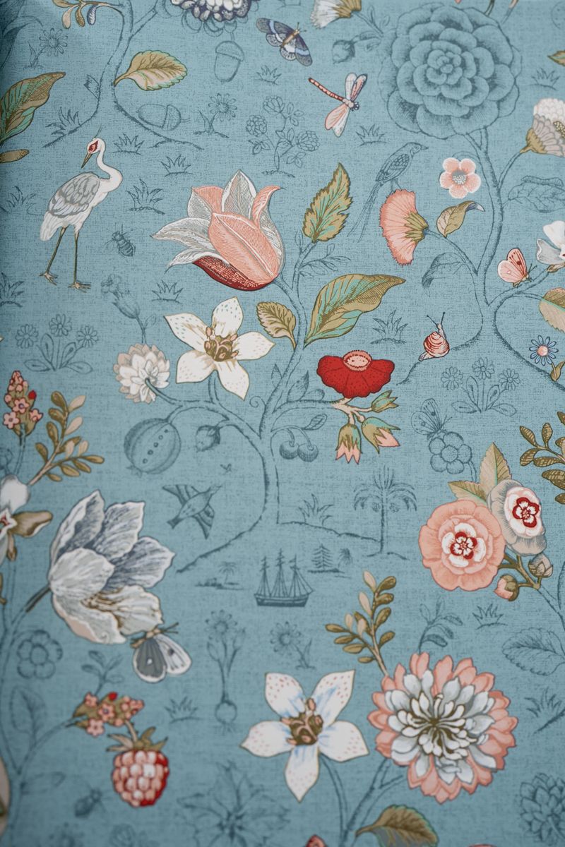 Pip Studio Spring to Life Non-Woven Wallpaper Sea Blue