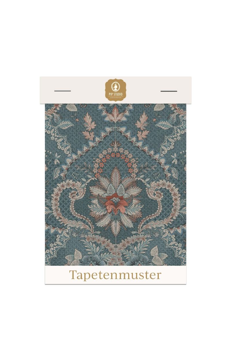 Tapetenmuster Saluti Denim Blau