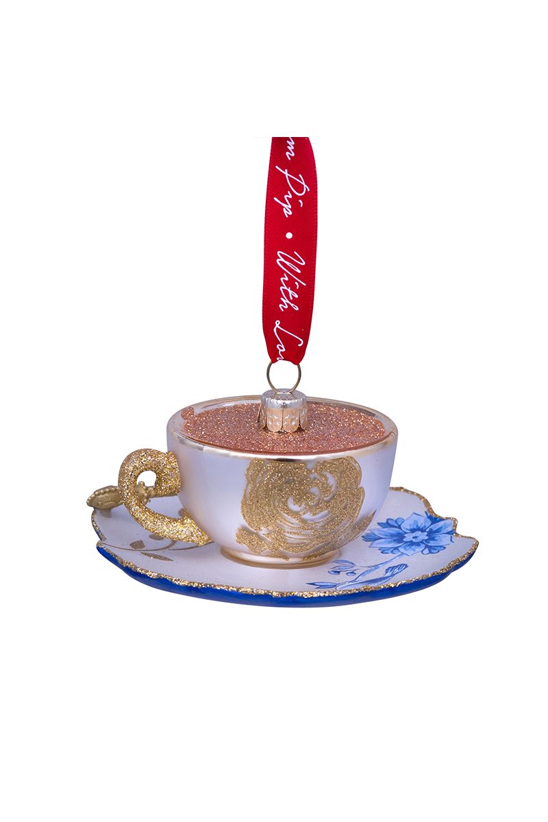 Weihnachtskugel Glas Tee Tasse 4 cm