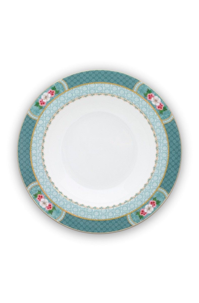 Blushing Birds Deep Plate blue 21.5 cm