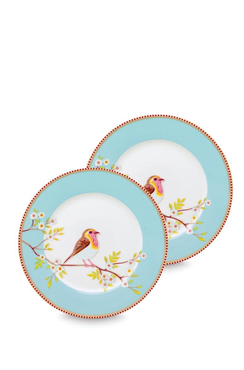 Early Bird Set/2 Frühstücksteller Blau 21 cm