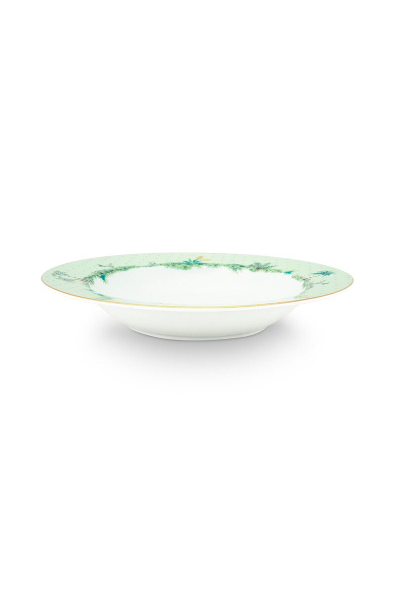 Assiette Creuse Jolie en Coloris Vert 21,5 cm