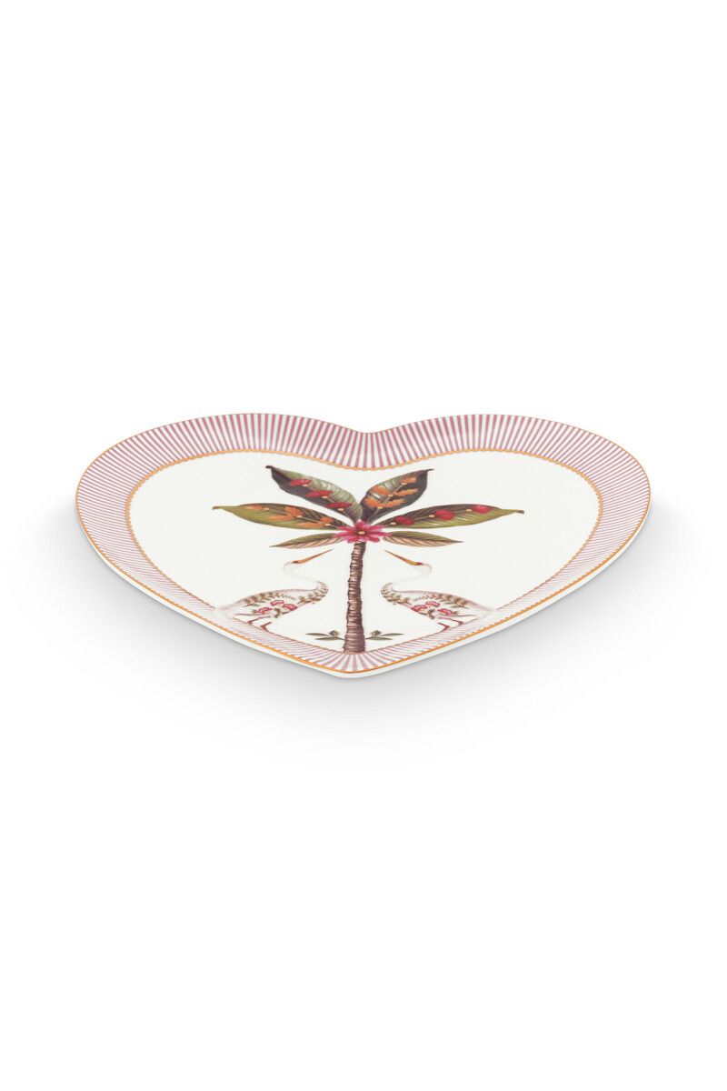 La Majorelle Set/2 Heart Shape Plates Pink