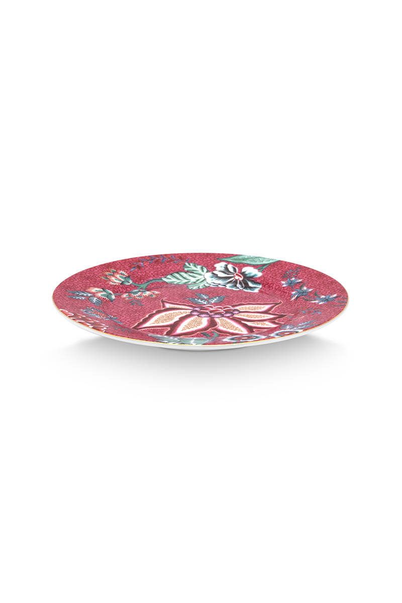 Flower Festival Pastry Plate Dark Pink 17cm