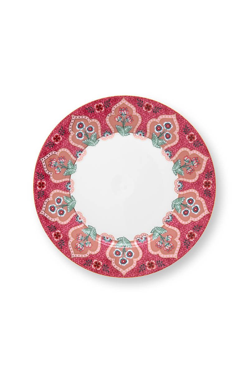 Flower Festival Breakfast Plate Dark Pink 21cm