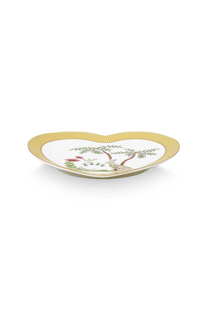 La Majorelle Set/2 Heart Shape Plates Yellow