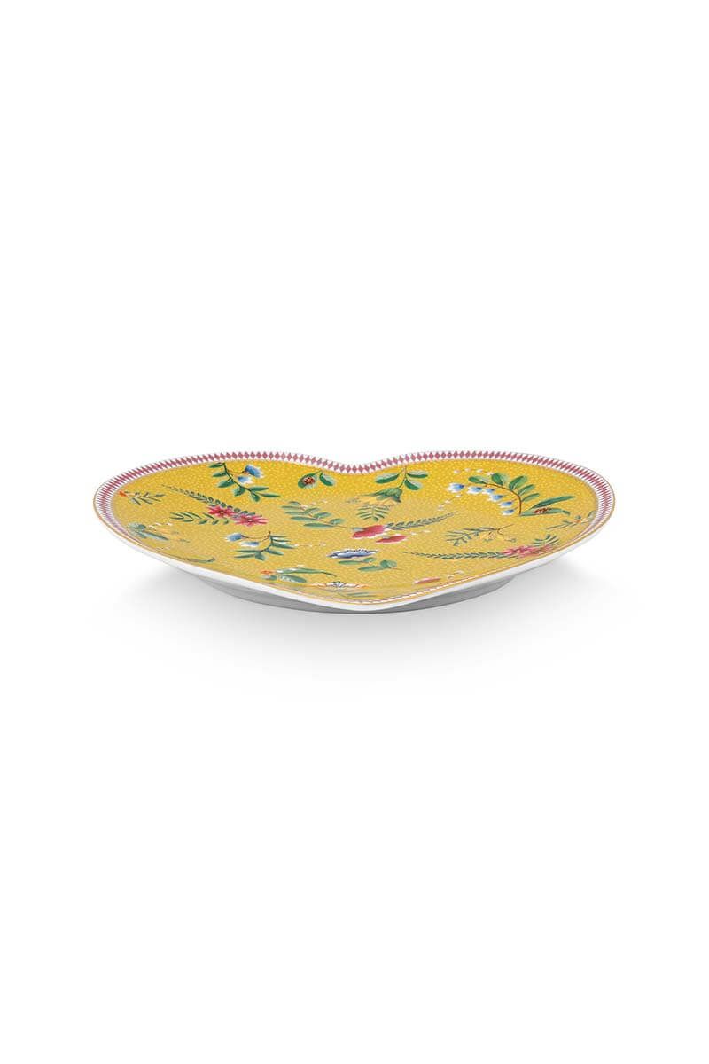 La Majorelle Set/2 Heart Shape Plates Yellow