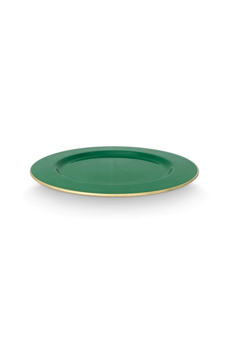 Metal Plate Dark Green 32cm