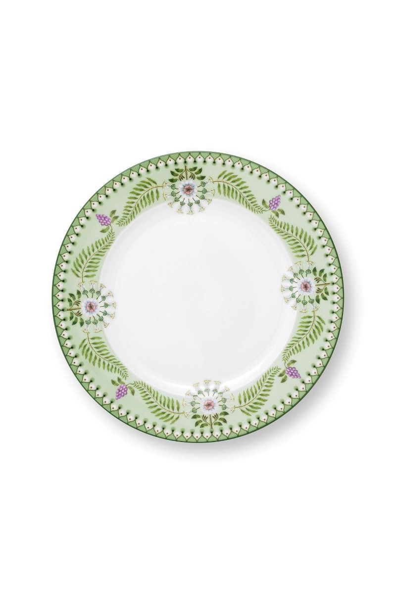 Breakfast Plate Lily&Lotus Light Green 23cm