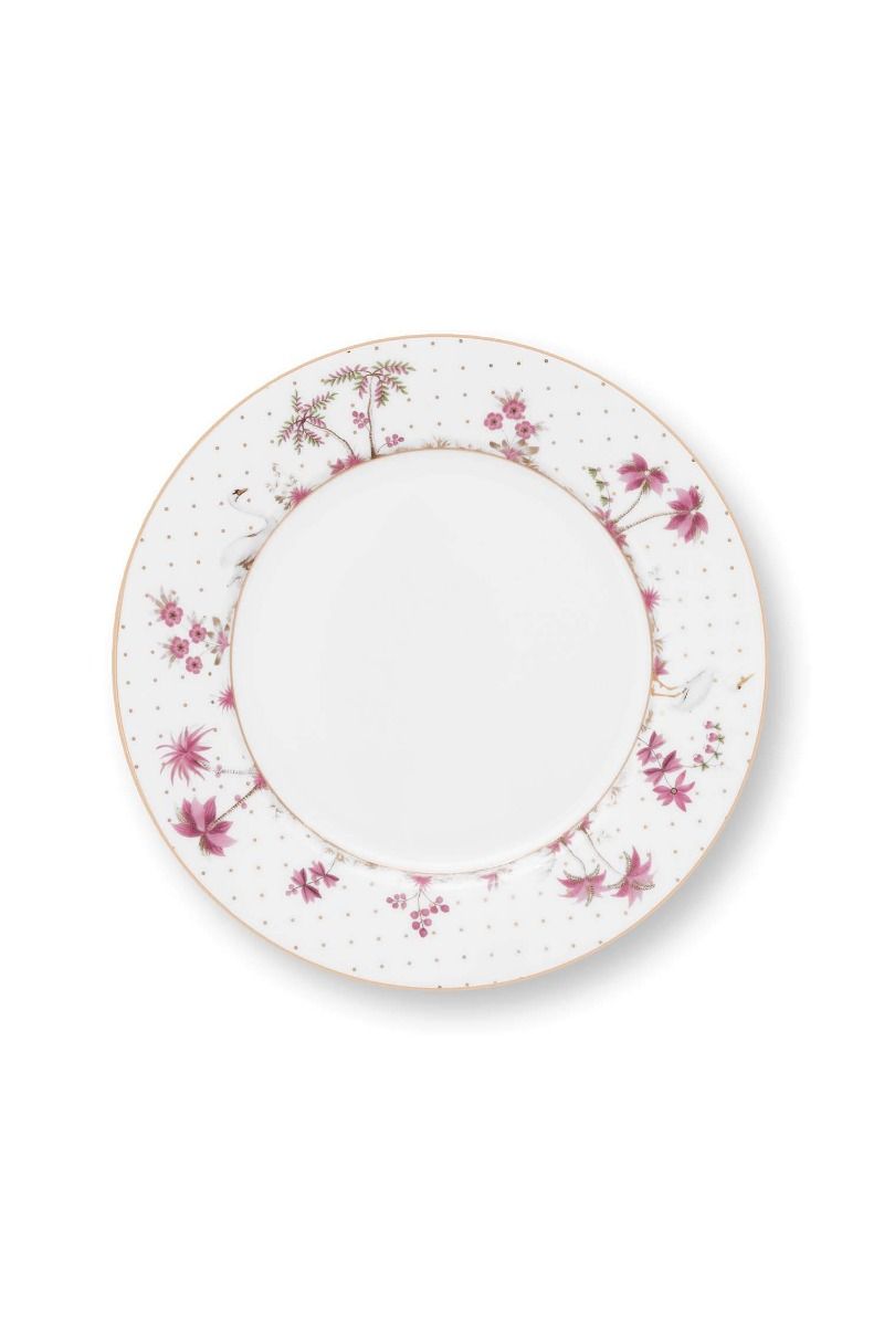 Frühstücksteller Jolie Punkte Gold Rosa 21cm