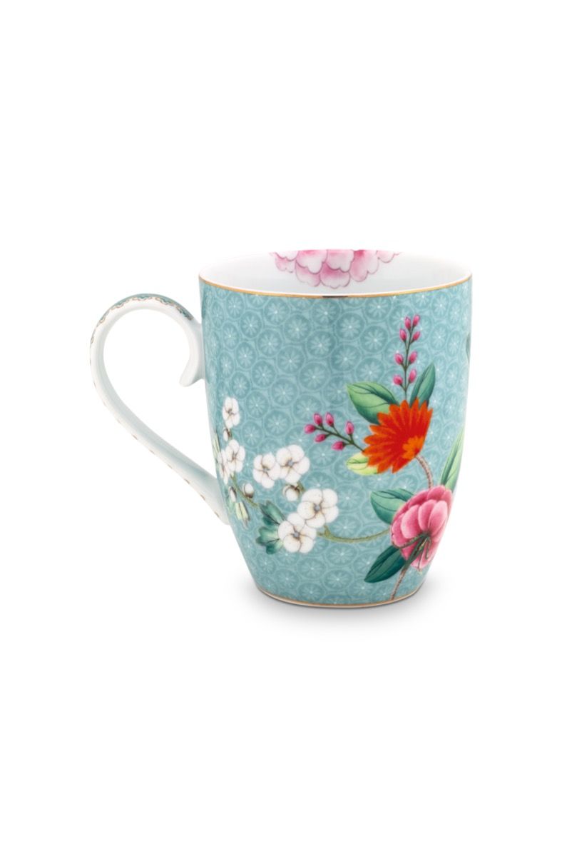 Blushing Birds Mug large blue