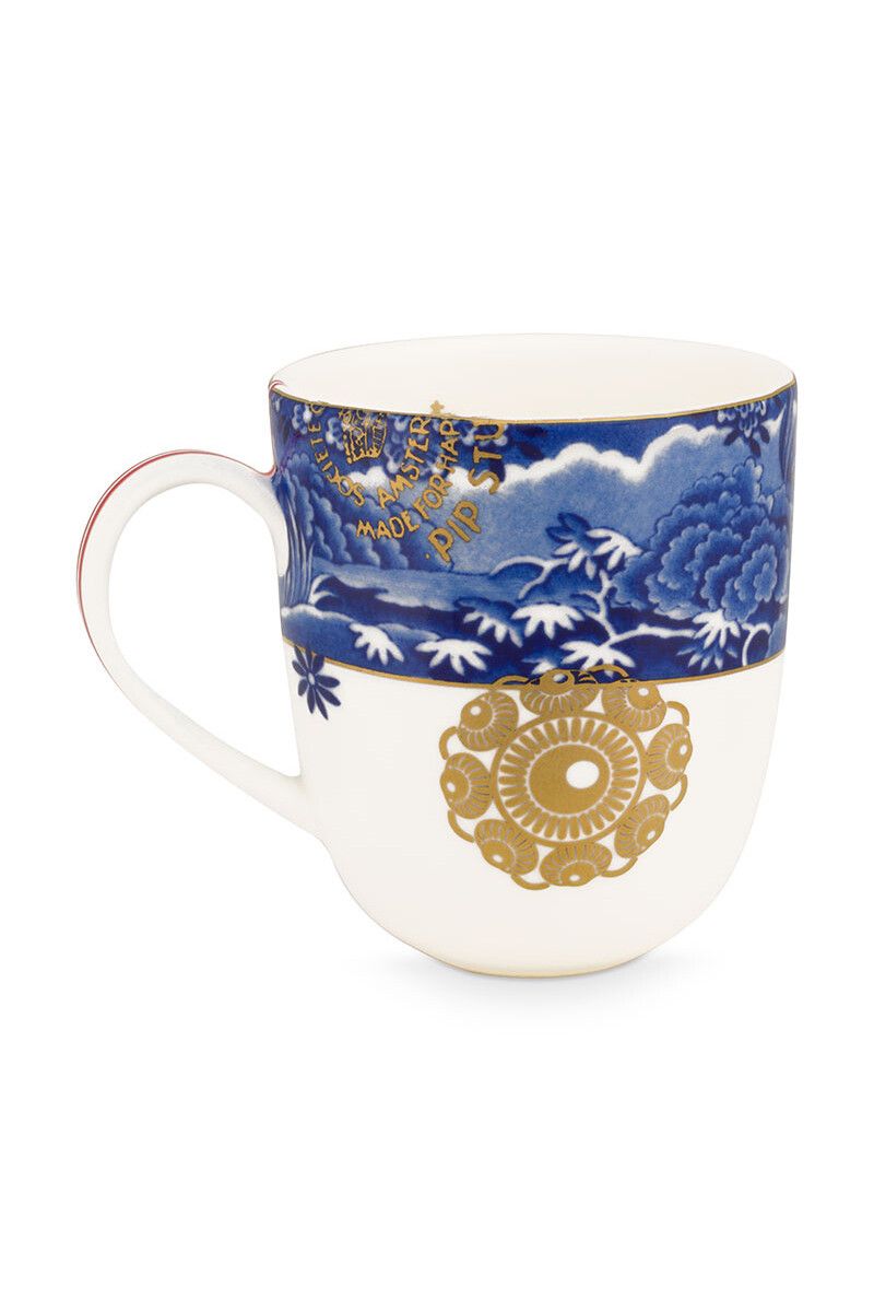 Heritage Mug Small Border Blue