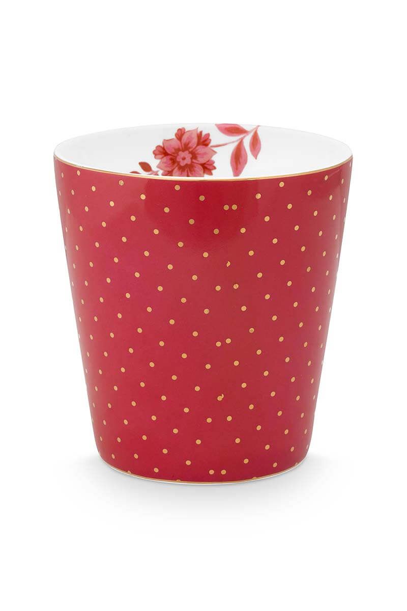 Royal Stripes Tasse Punkte Dunkelrosa