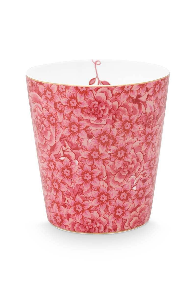 Royal Stripes Mug Flower Dark Pink