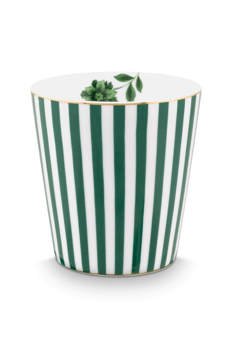 Royal Stripes Mok & Theetip Groen