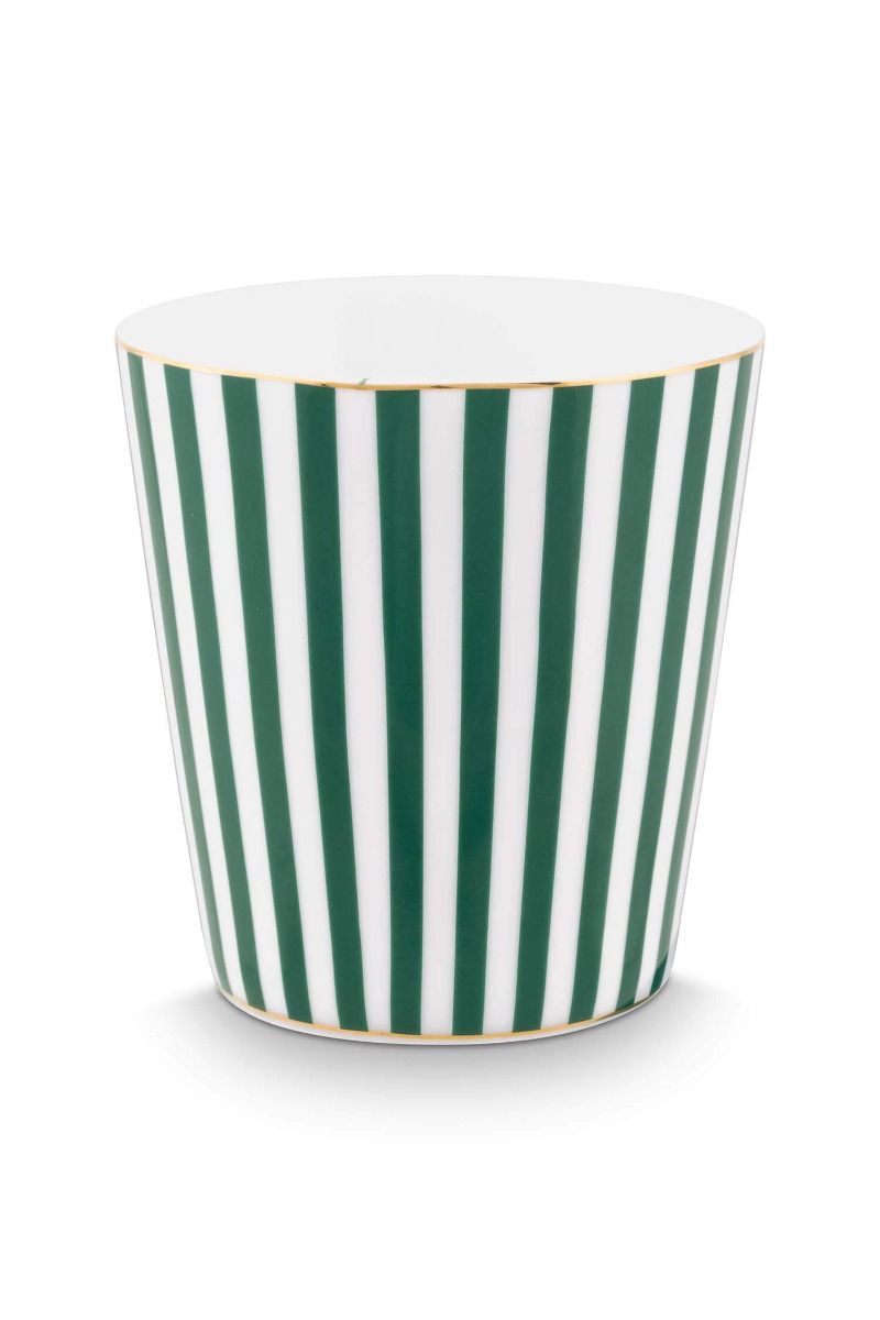 Royal Stripes Tasse & Teebeutelablage Grün