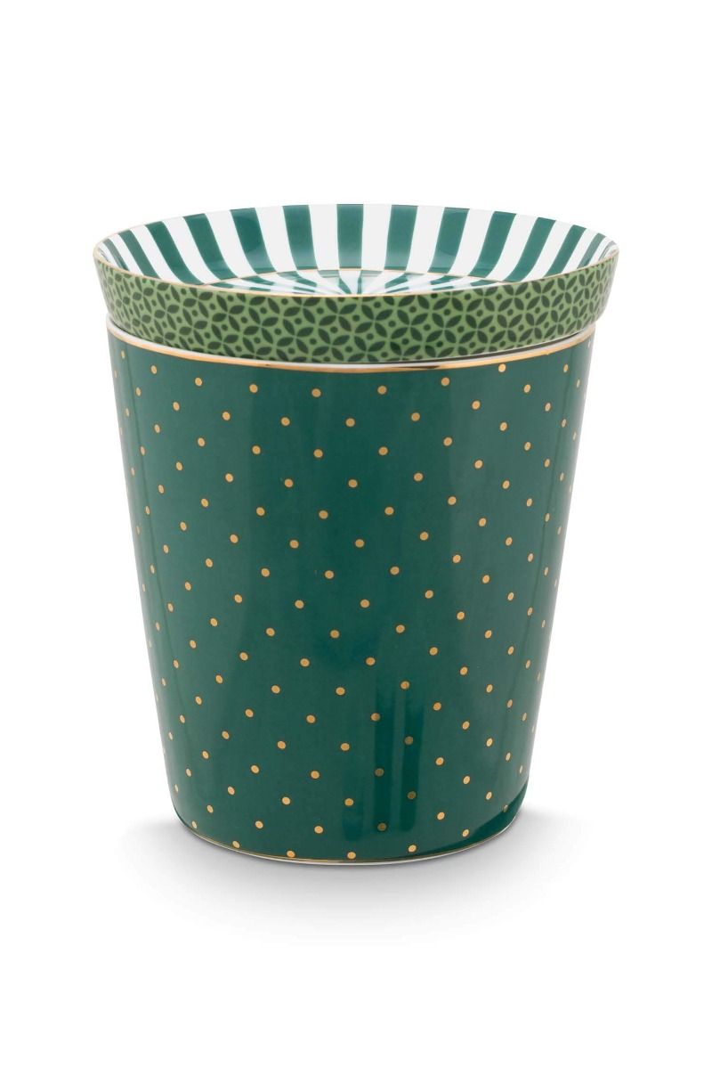 Royal Stripes Mug Dots & Tea Tip Green