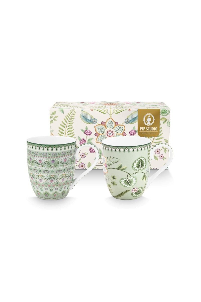 Set/2 Tassen XL Lily&Lotus Hellgrün