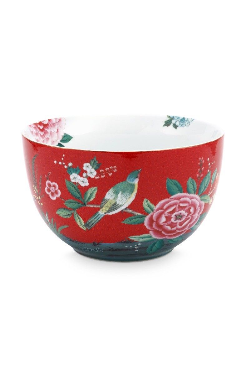 Blushing Birds Grote Kom Rood 23 cm