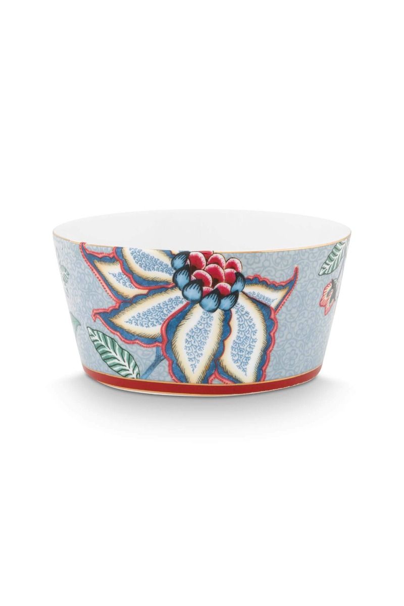 Oriental Flower Festival Set/4 Kommen Blauw 12cm